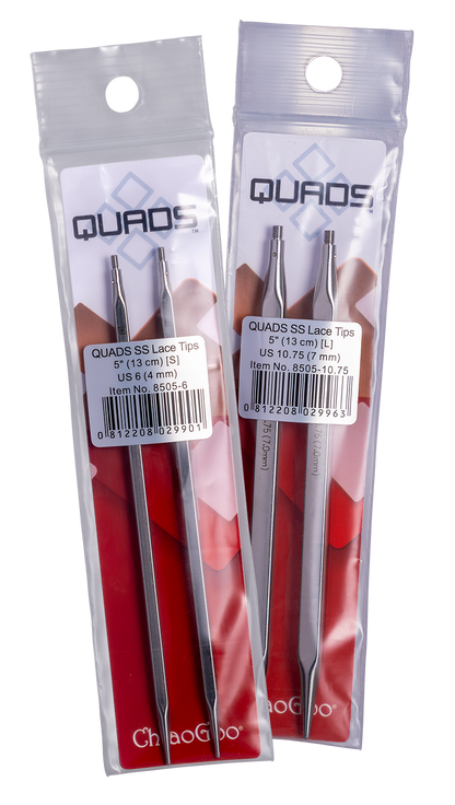 チャオグー（ChiaoGoo） 付け替え式輪針 Quads レース針先 金属製