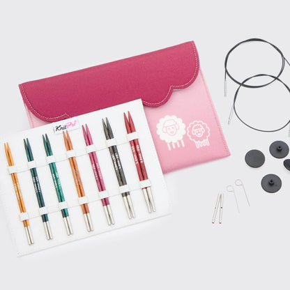 Knit Pro：ニットプロ 付け替え針セット ドリームズ (ロング針 x 7サイズ)【ミディ】
