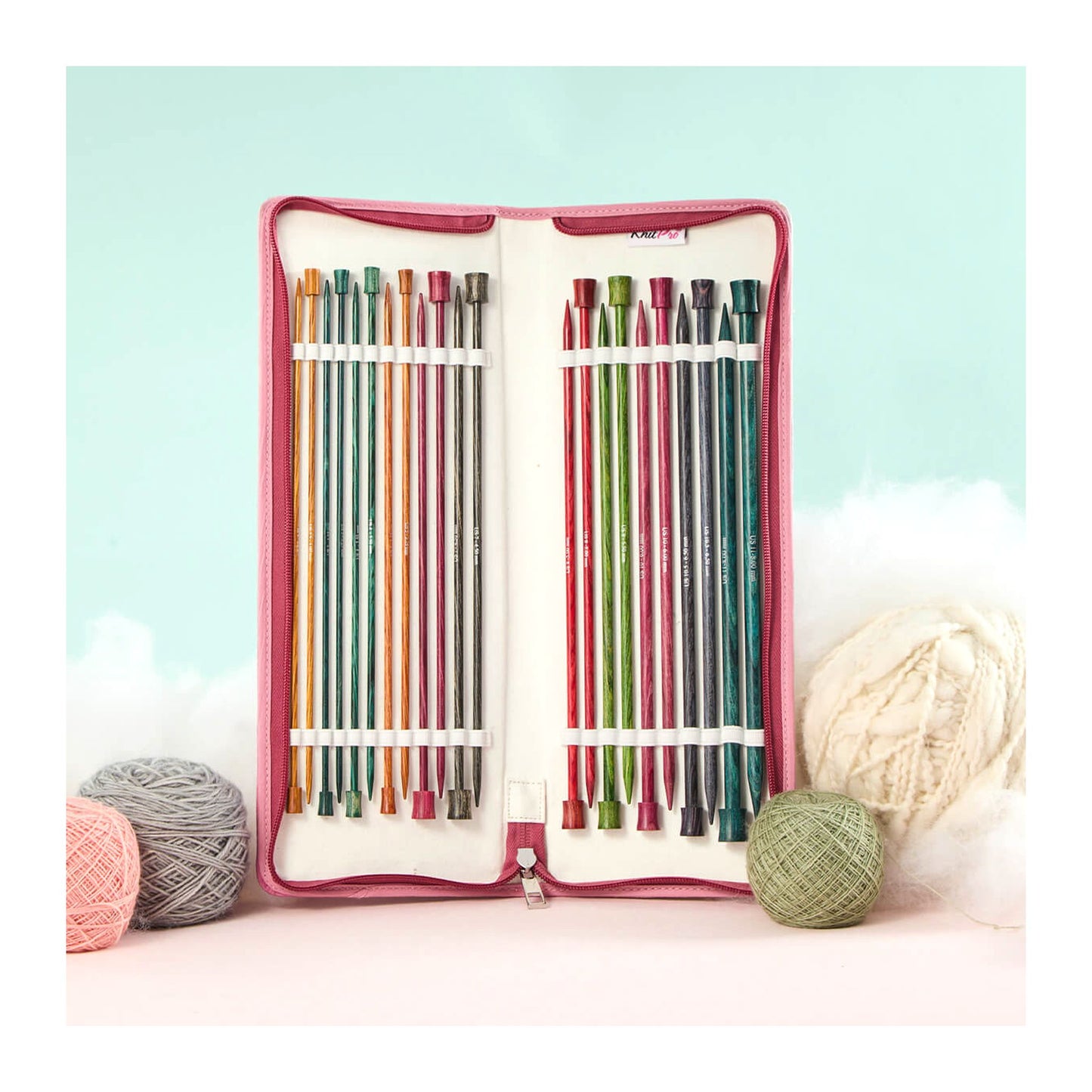 Knit Pro：ニットプロ 棒針(玉付き針)セット ドリームズ 25cm x 11サイズ【グランデ】