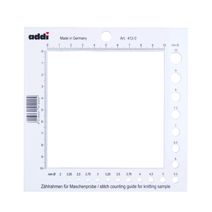 編み始めの迷いを整える addiSquare ゲージメジャー 10×10cm｜addi：アディ