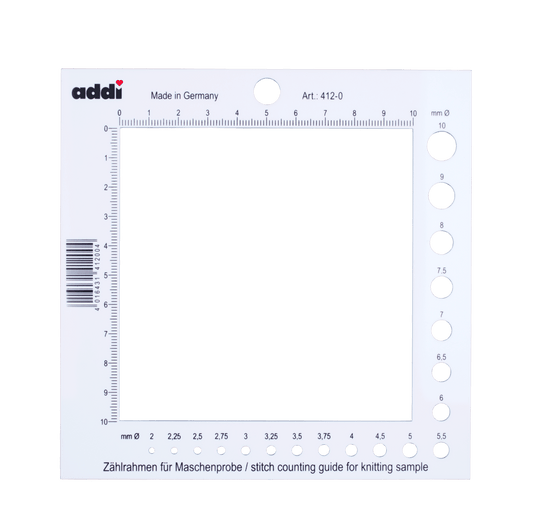 編み始めの迷いを整える addiSquare ゲージメジャー 10×10cm｜addi：アディ