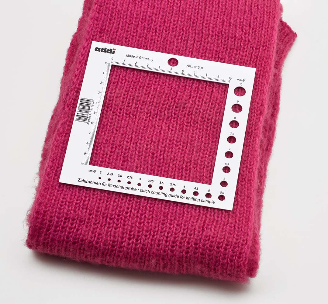編み始めの迷いを整える addiSquare ゲージメジャー 10×10cm｜addi：アディ