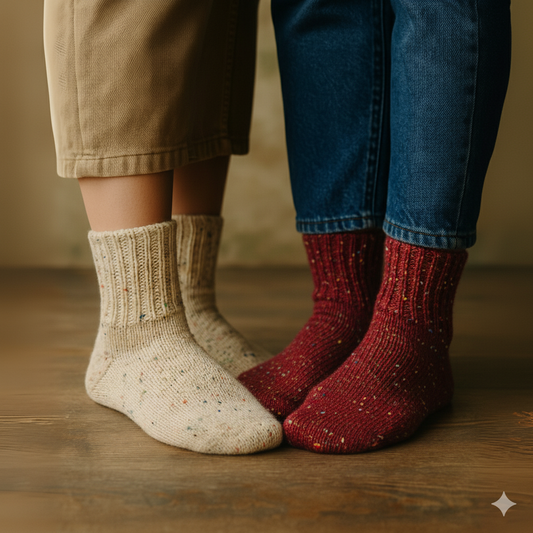 ソックヤーン2玉セレクション「二つの間にあるもの - レッド」