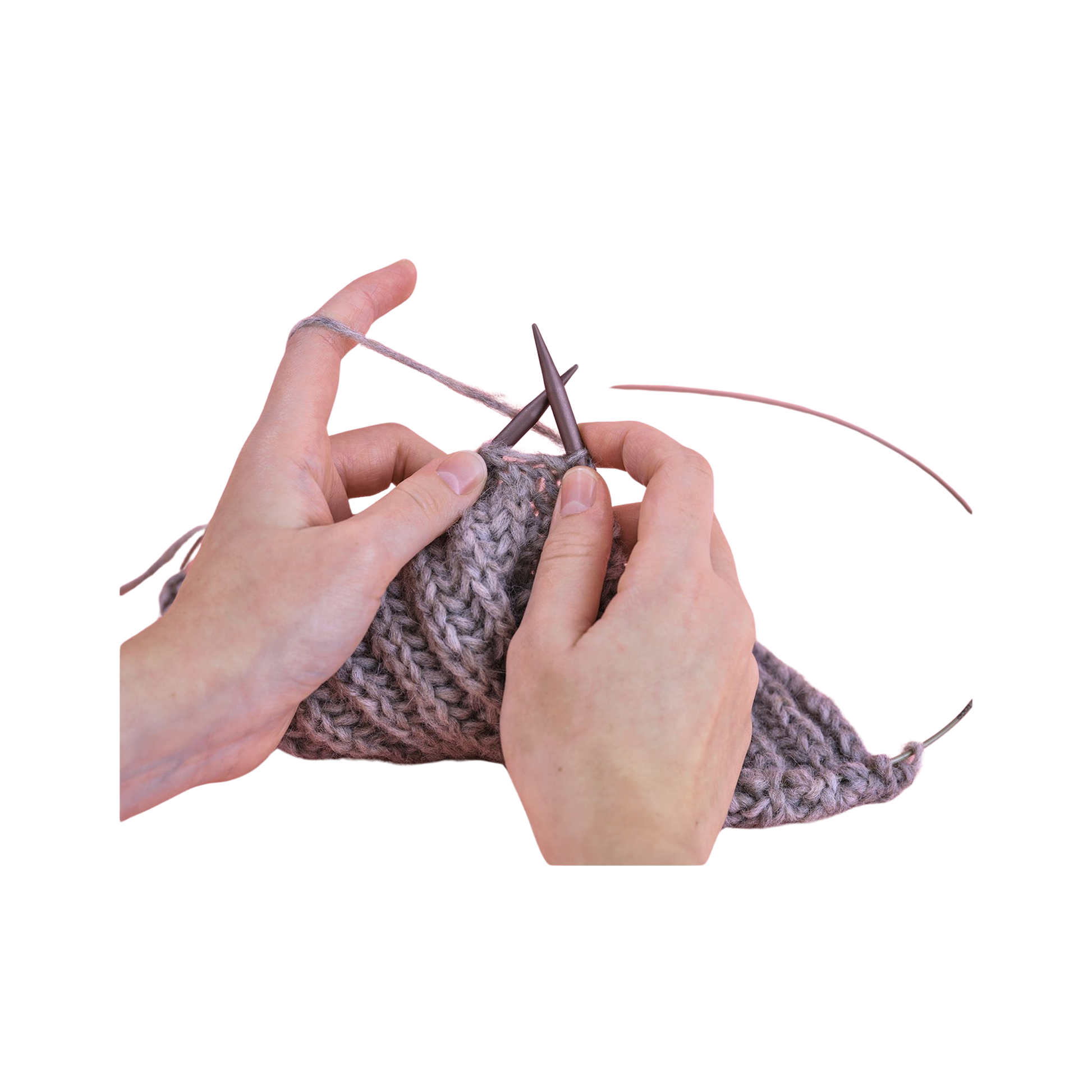 ☆Ameri MEDITTERA☆【美品】完売品 ブラック 花柄鍵編みフリンジ♡ 手になじむソフトタッチ輪針|ミスティック 60~150cm|addi