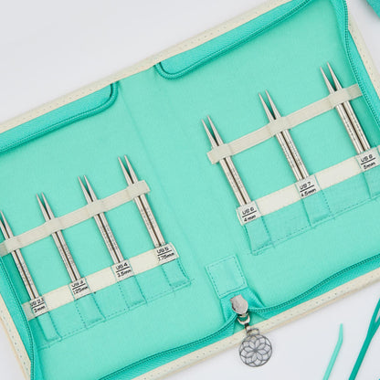 Knit Pro：ニットプロ 付け替え針セット マインドフル 10cm (レースショート針 x 7サイズ)  【グレース】