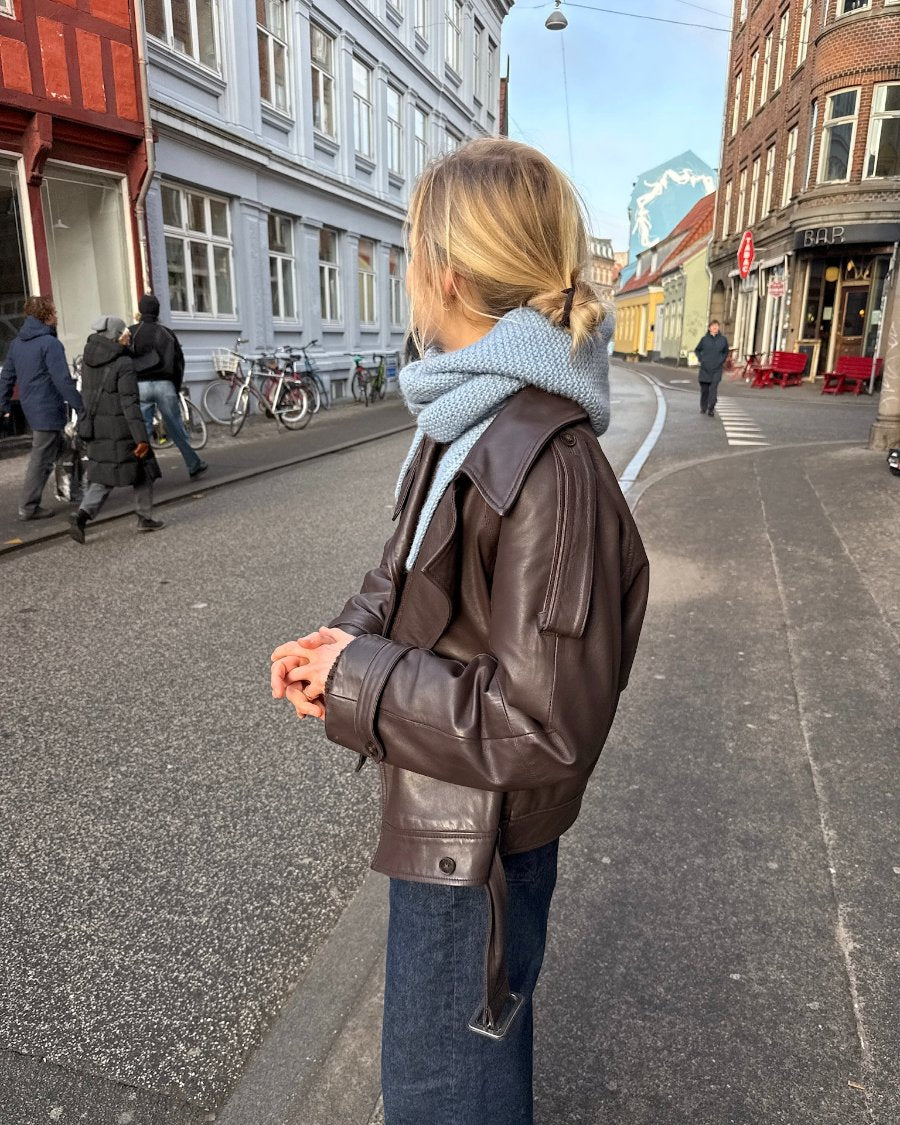 フードとマフラーがひとつに ソフィーフード｜毛糸 & 日本語文章パターン付きキット｜PetiteKnit：プチニット