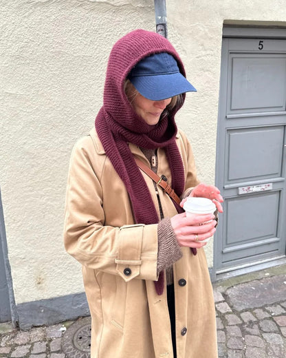 フードとマフラーがひとつに ソフィーフード｜毛糸 & 日本語文章パターン付きキット｜PetiteKnit：プチニット