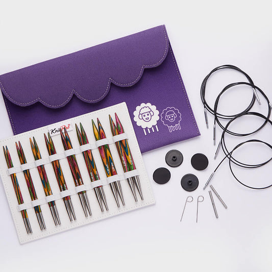 Knit Pro：ニットプロ 付け替え針セット シンフォニー (ロング針 x 8サイズ)【デラックス】