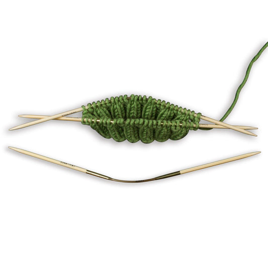 addi クレイジートリオ バンブー(竹製) 3本針 ショート 24cm - なないろ毛糸