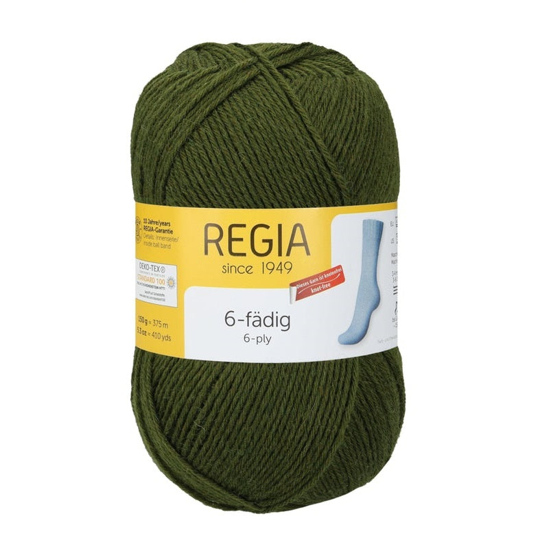 REGIA：レギア 6本撚りソックヤーン ユニ／単色 150g なないろ毛糸